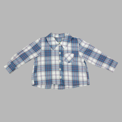 Рубашка Клетка Чуди Кидс 533725Ц2-2 голубой 01